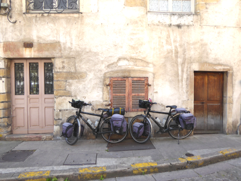 Gestald tijdens onze lunch in Beaune.
